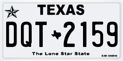 TX license plate DQT2159