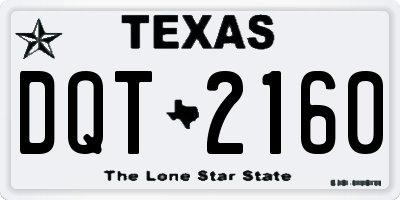 TX license plate DQT2160