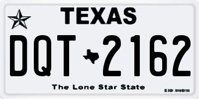TX license plate DQT2162