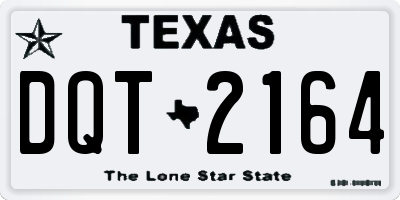 TX license plate DQT2164
