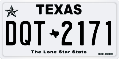 TX license plate DQT2171
