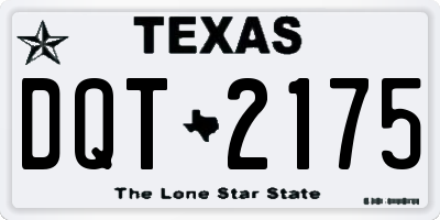 TX license plate DQT2175