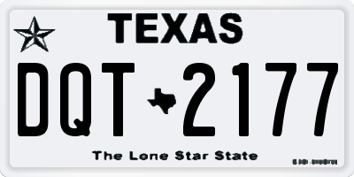 TX license plate DQT2177