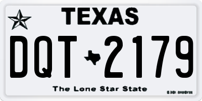 TX license plate DQT2179