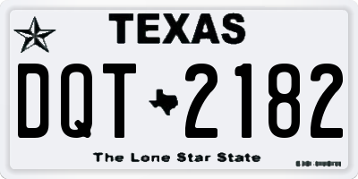 TX license plate DQT2182