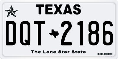 TX license plate DQT2186