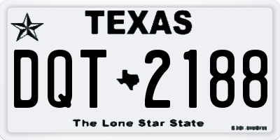 TX license plate DQT2188