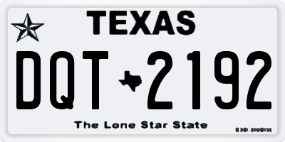 TX license plate DQT2192