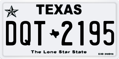 TX license plate DQT2195