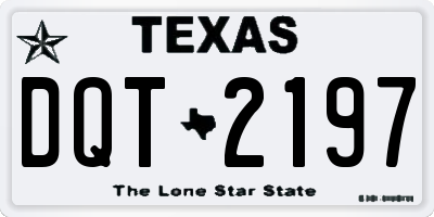 TX license plate DQT2197