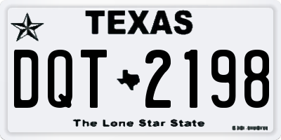 TX license plate DQT2198