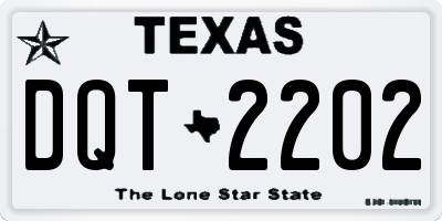 TX license plate DQT2202