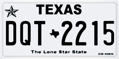 TX license plate DQT2215