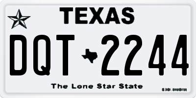 TX license plate DQT2244