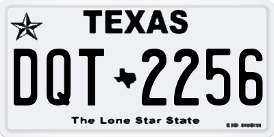TX license plate DQT2256