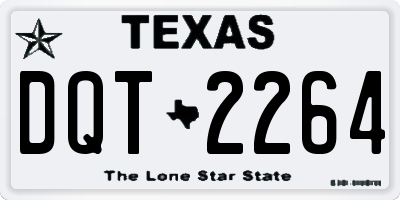TX license plate DQT2264