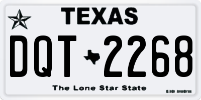 TX license plate DQT2268