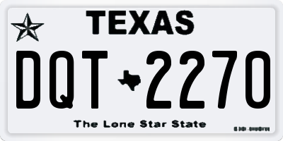 TX license plate DQT2270