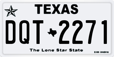 TX license plate DQT2271