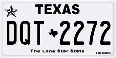 TX license plate DQT2272