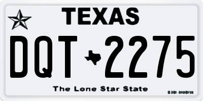 TX license plate DQT2275