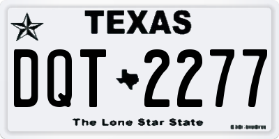 TX license plate DQT2277