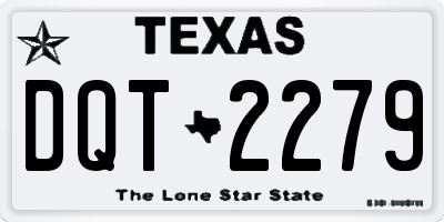 TX license plate DQT2279