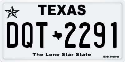 TX license plate DQT2291