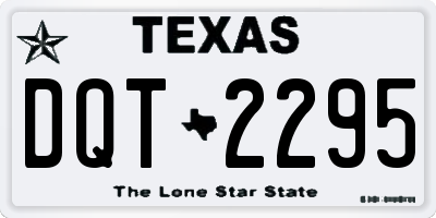 TX license plate DQT2295
