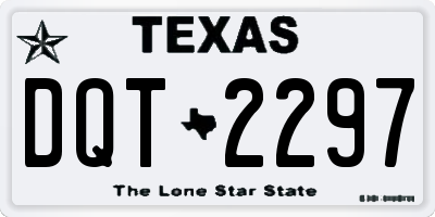 TX license plate DQT2297