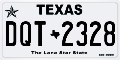 TX license plate DQT2328
