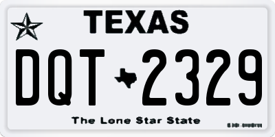 TX license plate DQT2329