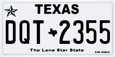 TX license plate DQT2355