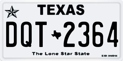 TX license plate DQT2364