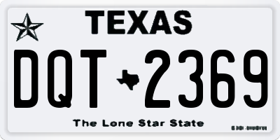 TX license plate DQT2369