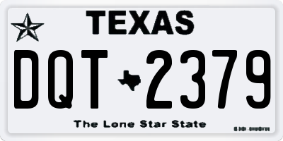 TX license plate DQT2379
