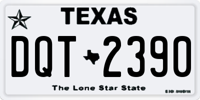 TX license plate DQT2390