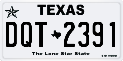 TX license plate DQT2391