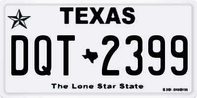 TX license plate DQT2399
