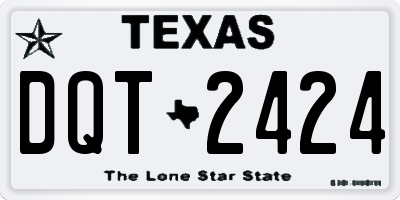 TX license plate DQT2424