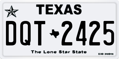 TX license plate DQT2425