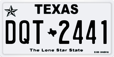 TX license plate DQT2441