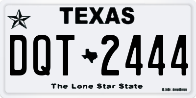 TX license plate DQT2444