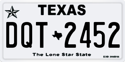 TX license plate DQT2452