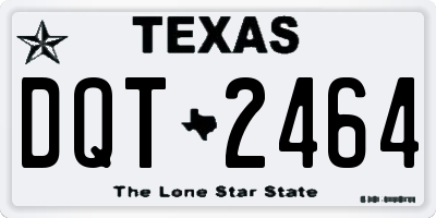 TX license plate DQT2464