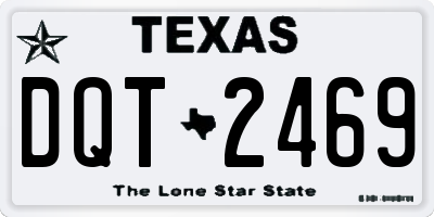 TX license plate DQT2469