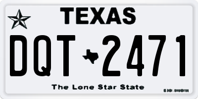 TX license plate DQT2471