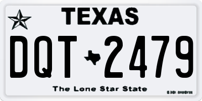TX license plate DQT2479