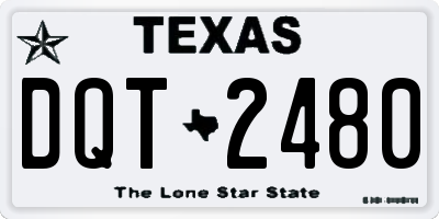 TX license plate DQT2480