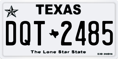 TX license plate DQT2485